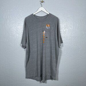 Ariat Rebar Men 2XL Gray Cotton Strong Short Sleeve T-shirt Workwear Western
